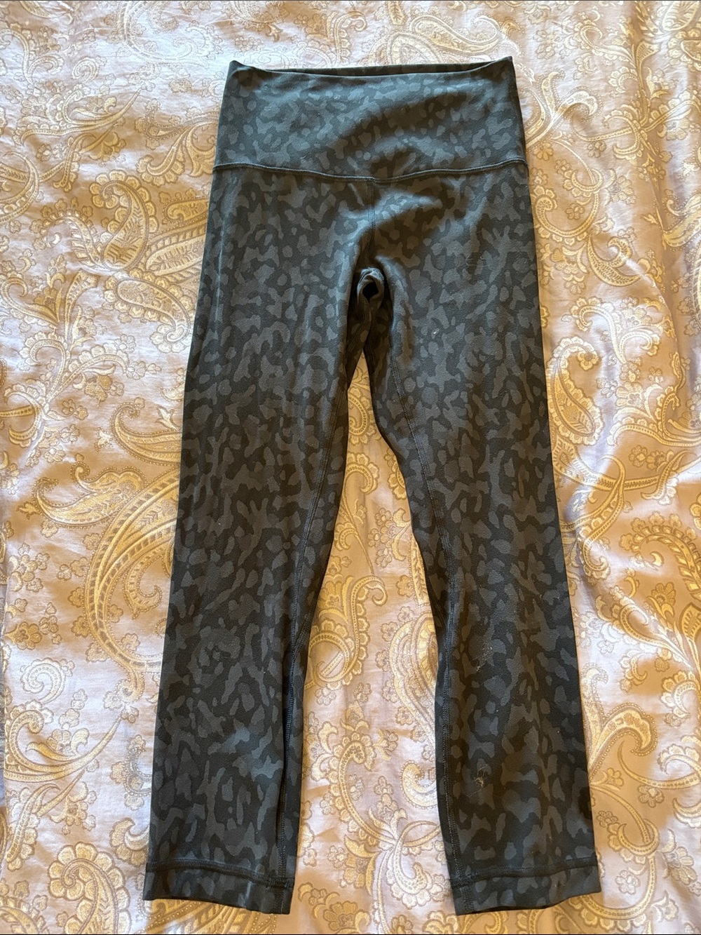 lululemon athletica Black Charcoal Animal-Print Leggings